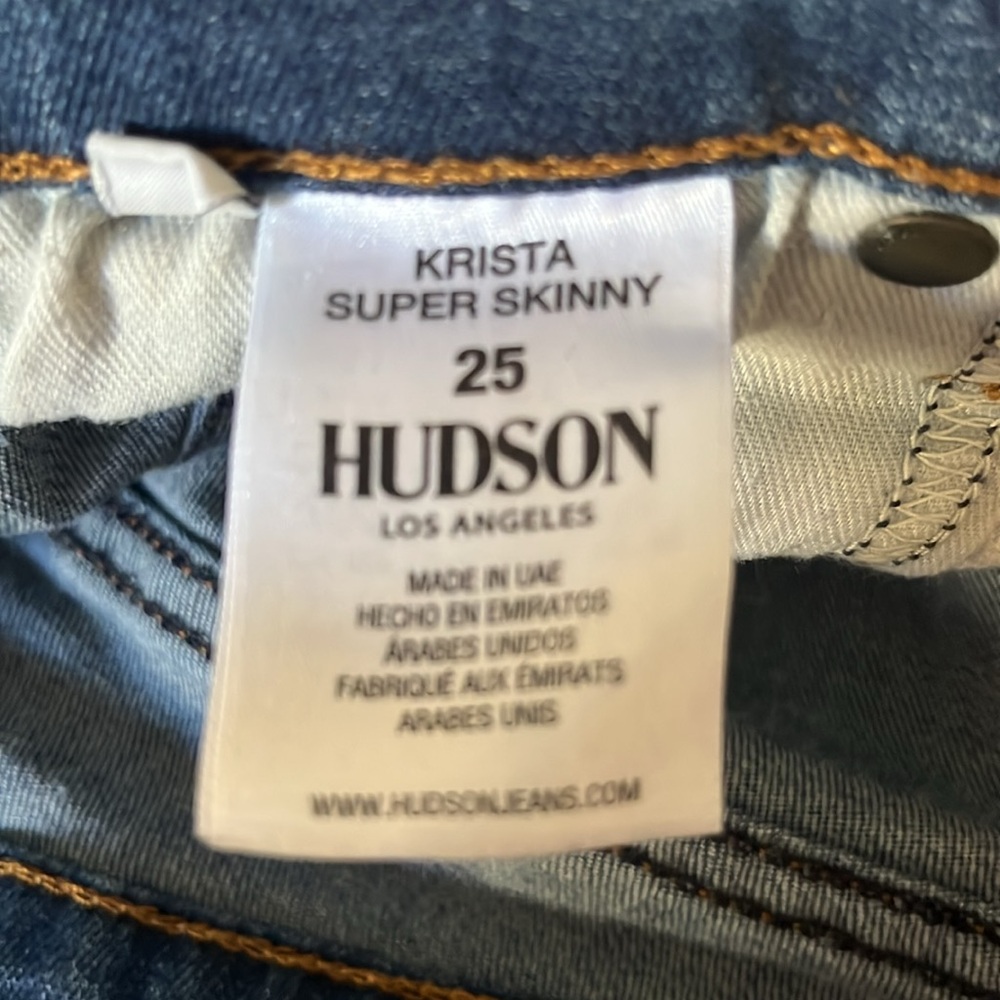 EUC Hudson Krista Super Skinny jeans, sz 25 - Picture 7 of 7